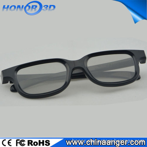 black plastic 3D video glasses polarized lenses 3d glasses for 3D TV and 3D cinema